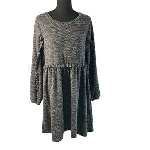 Anthropologie RO + DE Stella Long Sleeve Ruffled Sweater Knit Dress Size Medium